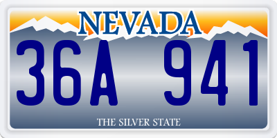 NV license plate 36A941