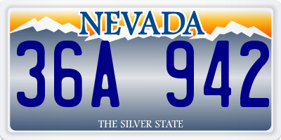 NV license plate 36A942