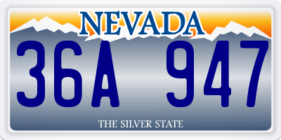 NV license plate 36A947