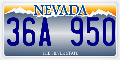 NV license plate 36A950
