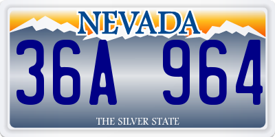 NV license plate 36A964