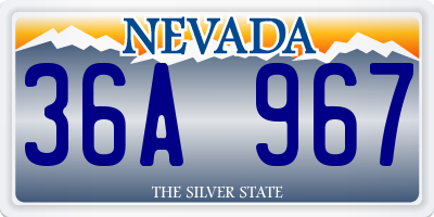 NV license plate 36A967
