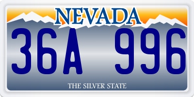 NV license plate 36A996