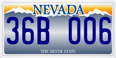 NV license plate 36B006