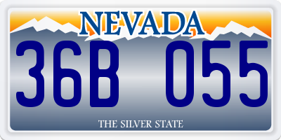 NV license plate 36B055