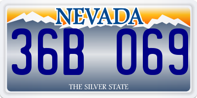 NV license plate 36B069