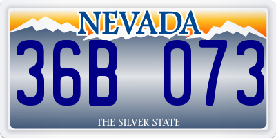 NV license plate 36B073