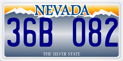 NV license plate 36B082