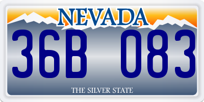 NV license plate 36B083