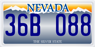 NV license plate 36B088