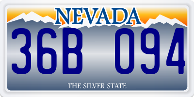 NV license plate 36B094