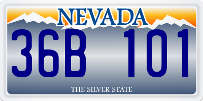 NV license plate 36B101