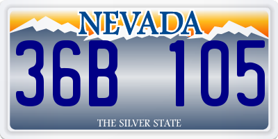 NV license plate 36B105