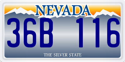 NV license plate 36B116