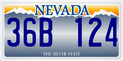 NV license plate 36B124