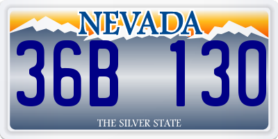 NV license plate 36B130