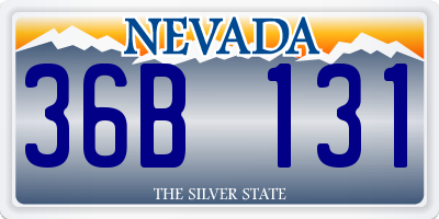 NV license plate 36B131