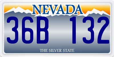 NV license plate 36B132