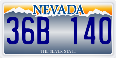 NV license plate 36B140