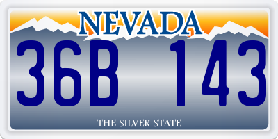 NV license plate 36B143