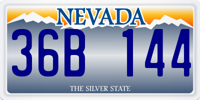 NV license plate 36B144