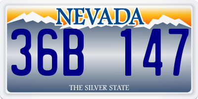NV license plate 36B147