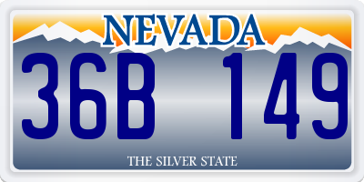 NV license plate 36B149