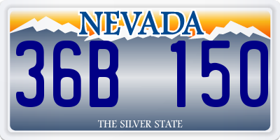 NV license plate 36B150