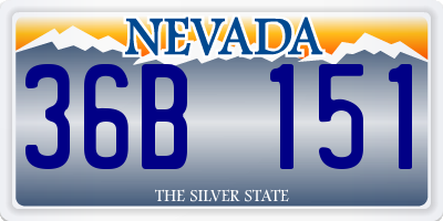 NV license plate 36B151