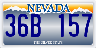 NV license plate 36B157