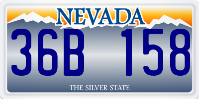 NV license plate 36B158