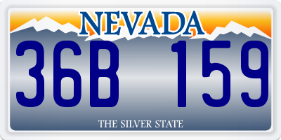 NV license plate 36B159