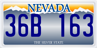 NV license plate 36B163