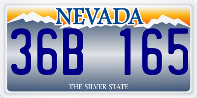 NV license plate 36B165