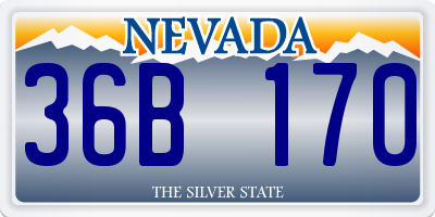 NV license plate 36B170
