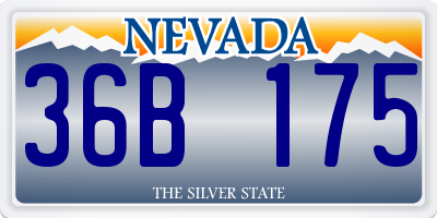 NV license plate 36B175