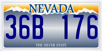 NV license plate 36B176