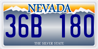 NV license plate 36B180