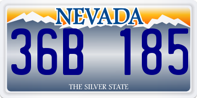 NV license plate 36B185