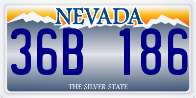 NV license plate 36B186