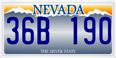 NV license plate 36B190