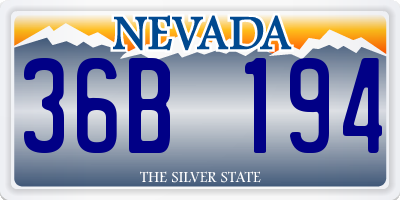 NV license plate 36B194