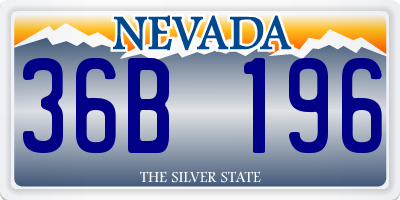 NV license plate 36B196