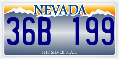 NV license plate 36B199