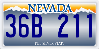 NV license plate 36B211