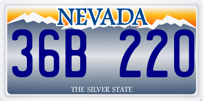 NV license plate 36B220