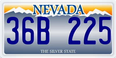 NV license plate 36B225