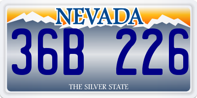 NV license plate 36B226