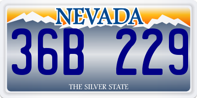 NV license plate 36B229