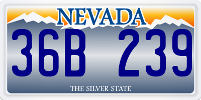 NV license plate 36B239